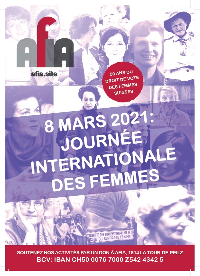 L'AFIA parlera de la Journée internationale des femmes ce samedi à La Tour-de-Peilz